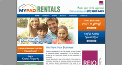 Desktop Screenshot of mypadrentals.com