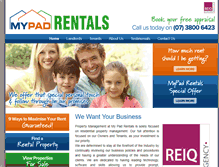 Tablet Screenshot of mypadrentals.com